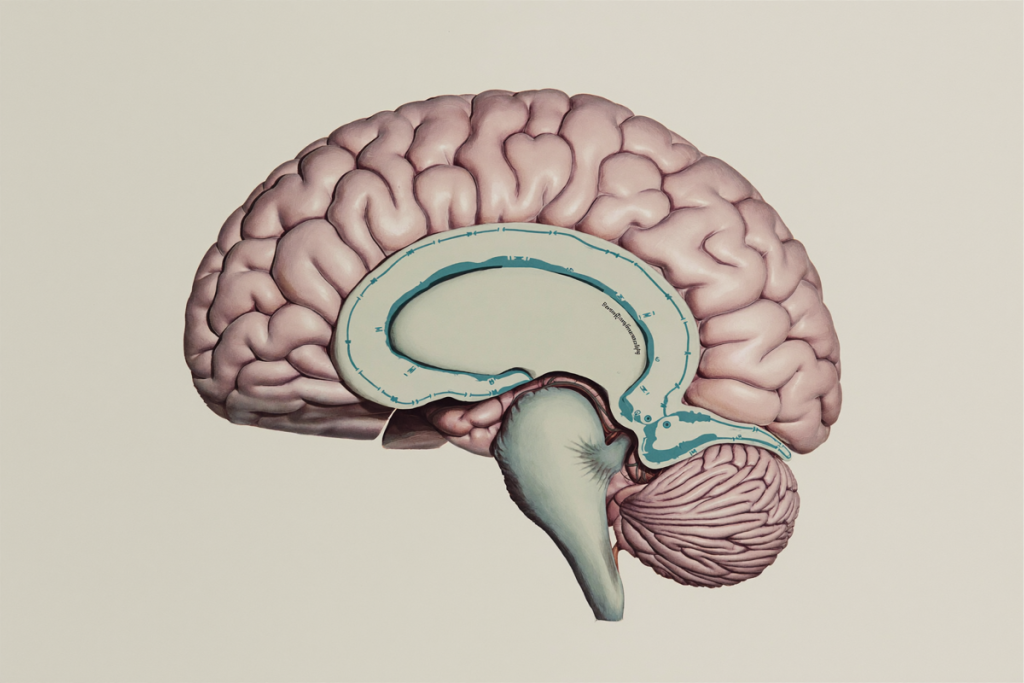 Abstract brain illustration highlighting central nervous system signaling, representing bremelanotide's central mechanism